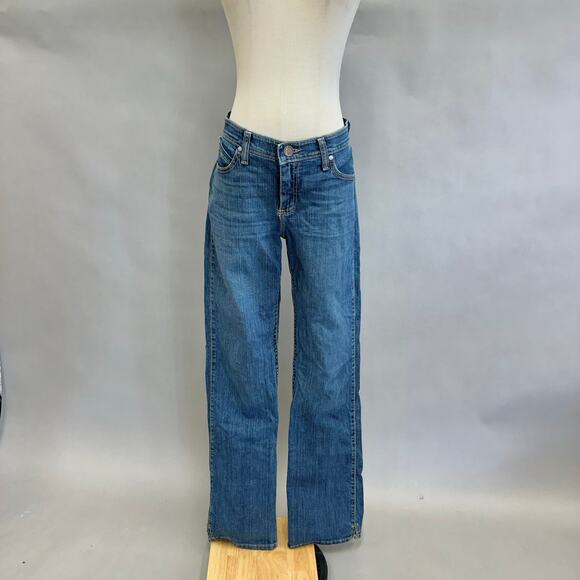 Vintage Y2k Wrangler Q-Baby Mid Rise Western Denim Jeans Size 7/8X34 Medium Wash - Picture 15 of 15